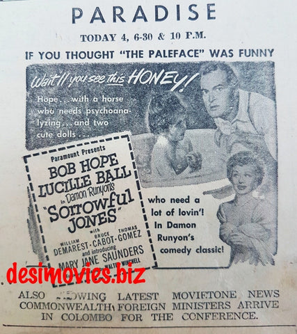 Sorrowful Jones  (1949) Press Ad - www.desimovies.biz