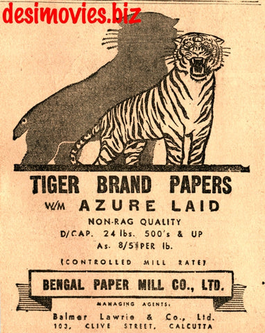 Tiger Brand (1947) Press Advert 1947 - www.desimovies.biz