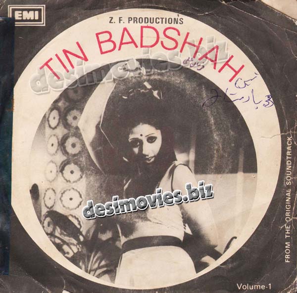 Teen Badshah (1977)  - 45 Cover - www.desimovies.biz